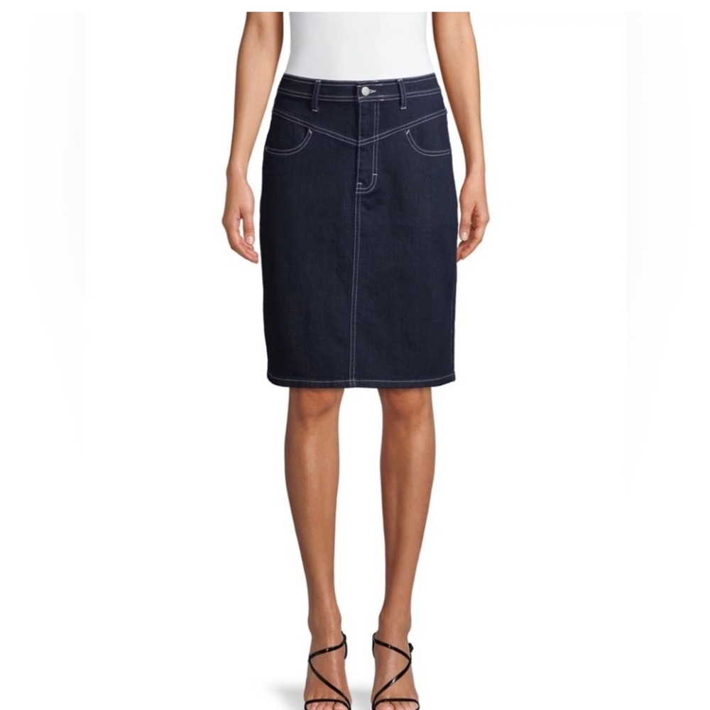 JORDACHE knee length denim skirt sz 31 - Picture 7 of 9